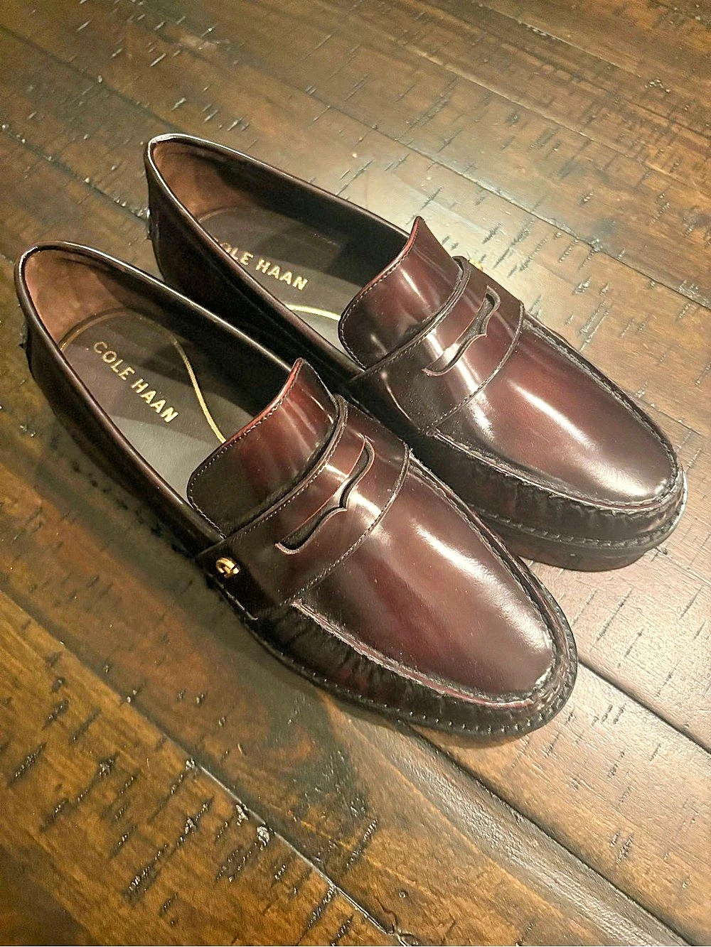 Cole Haan Lux Pinch Leather Loafers Brown US 7 B